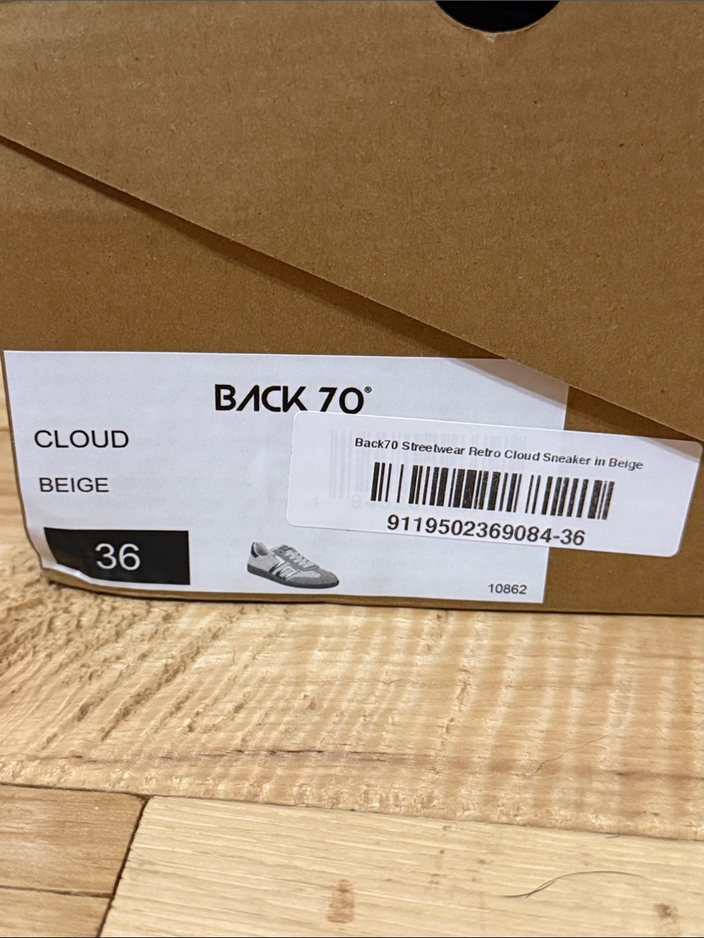 Back 70 Streetwear Retro Cloud Sneaker in Beige - Picture 4 of 7